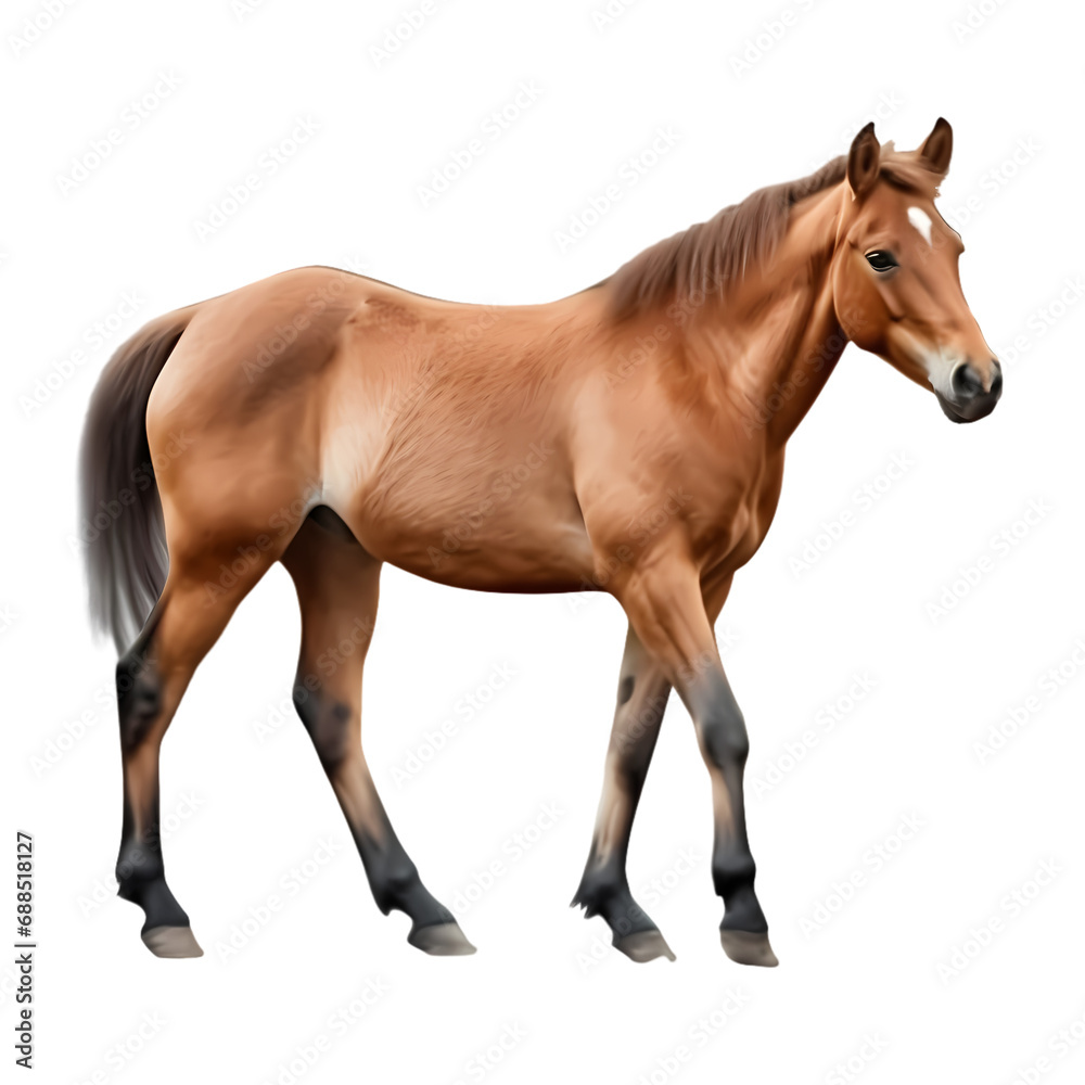 Brown horse isolated on transparent background Brown horse isolated on transparent background