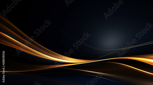 Abstract dark blue and gold lines