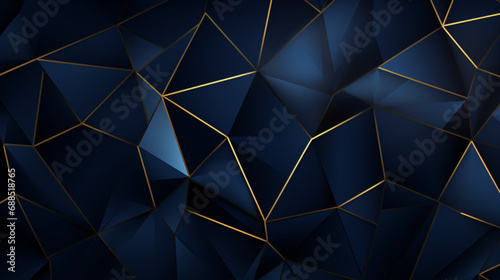 Abstract dark blue polygons