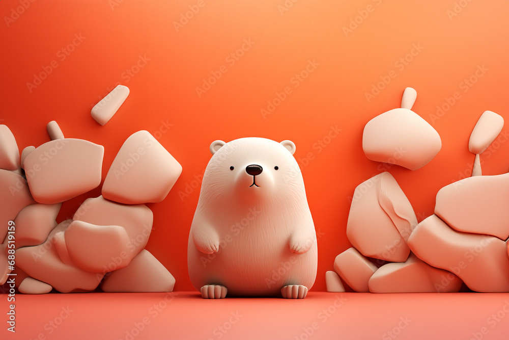  Wombat icon, featuring a sleek and stylish Wombat profile against a pale coral background. This design offers a modern and sophisticated touch, suitable for contemporary branding.