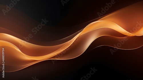 Abstract flowing line waves. Luxury background. generative AI