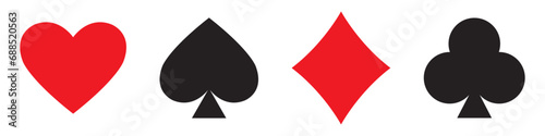 heart diamond clubs spade card shape vector design