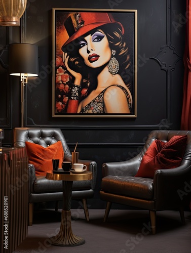 Atmospheric Cabaret Wall Art: Captivating Characters and Captivating Displays