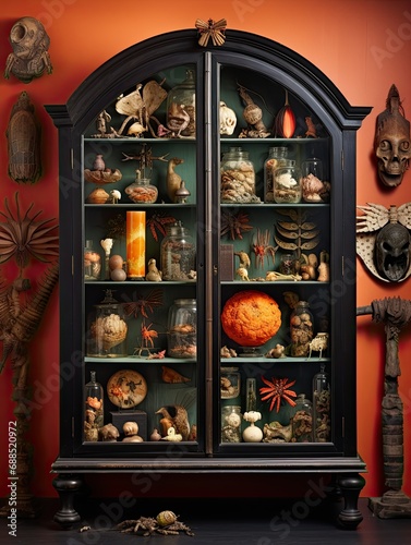 Enigmatic Cabinet of Curiosities: Oddities, Antiques, and Natural Wonders Wall Art