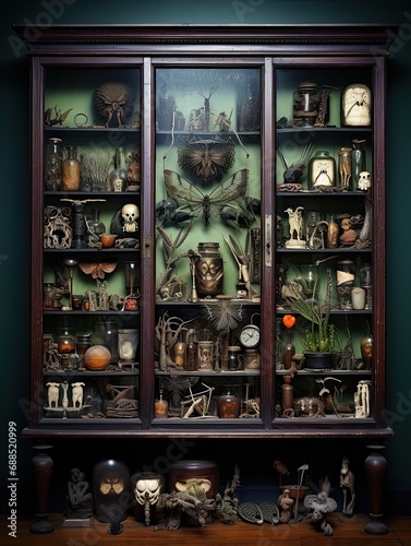 Antique Oddities and Natural Wonders: Cabinet of Curiosities Wall Art