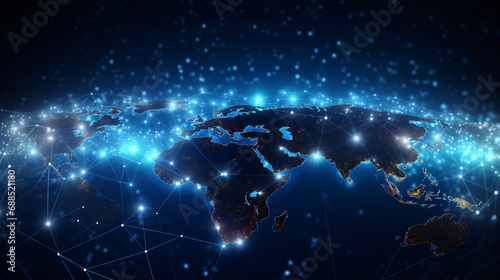 Abstract Global network connection.