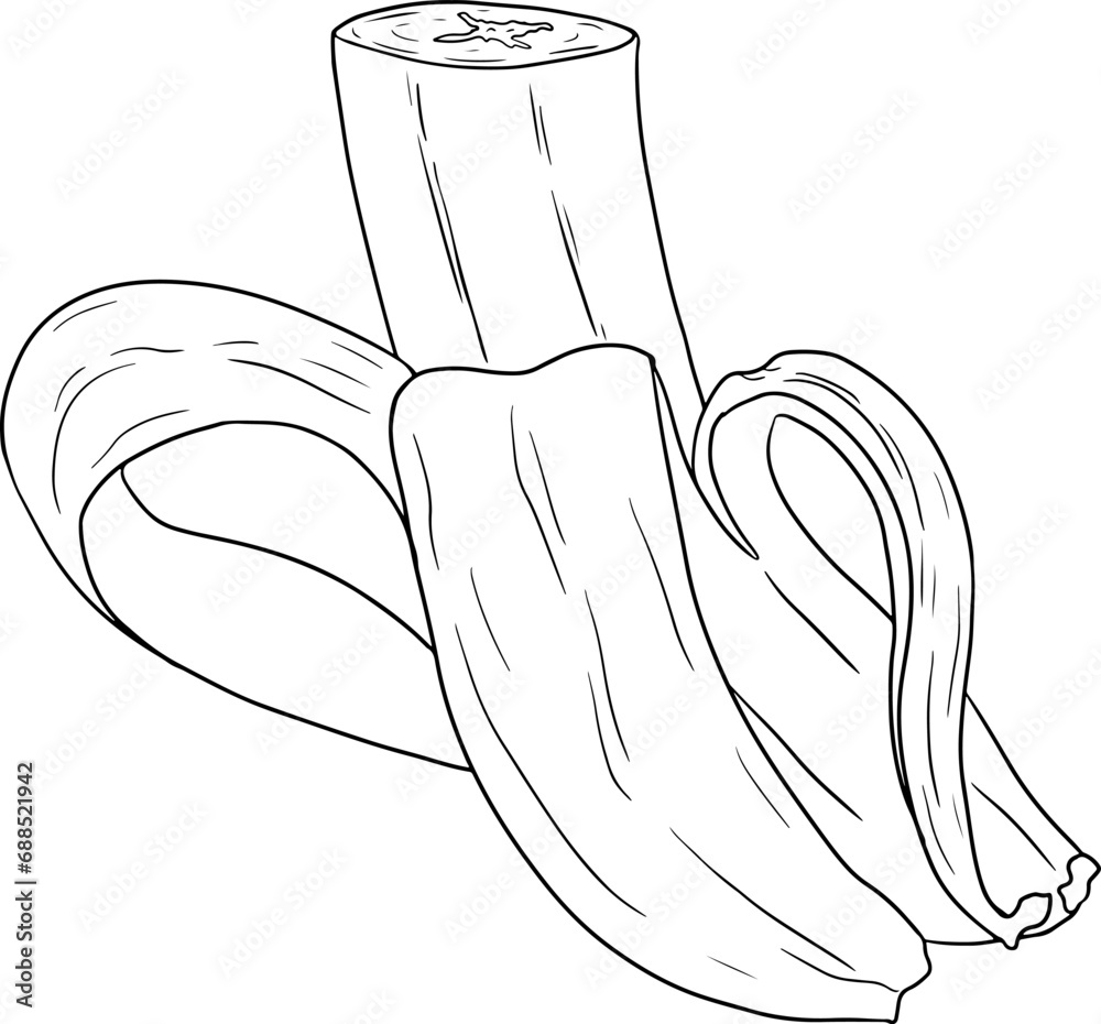 Banana, bananas coloring pages. Tropical harvest and agriculture