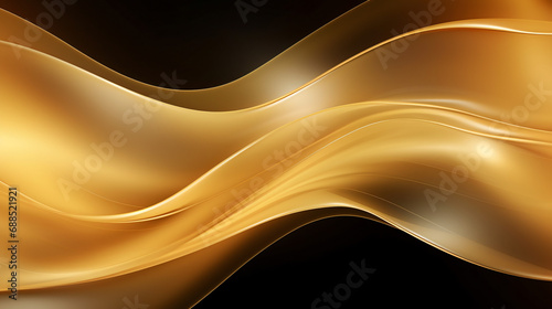 Abstract gold luxury wave