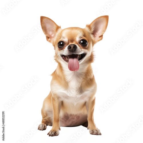 cute dog looking isolated on white © Tidarat