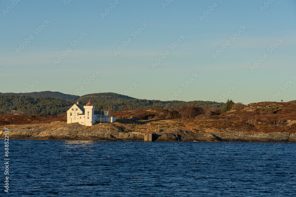 Terningen Lighthouse, Hitra, Trøndelag, Norway