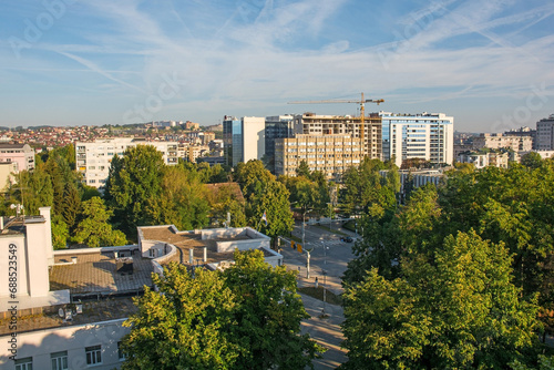 A rooftop panoramic view over Banja Luka  the capital city of the Republika Srpska section of Bosnia and Herzegovina