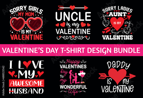 Valentine's day family t-shirt design bundle, valentine tshirt designs