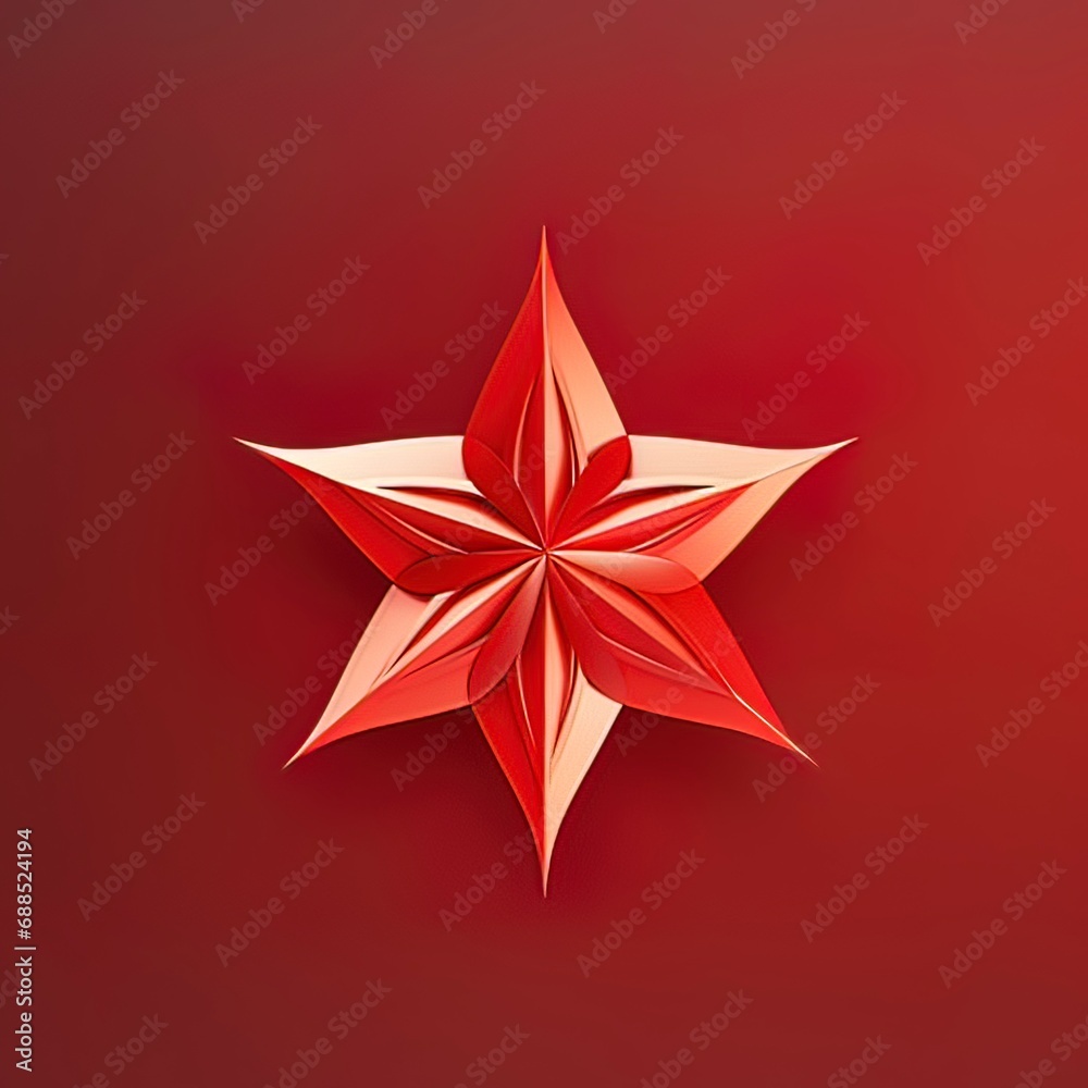 Design of modern logo featuring a star in red
on a red background-generative ai Design of modern logo featuring a star in red
on a red background-generative ai