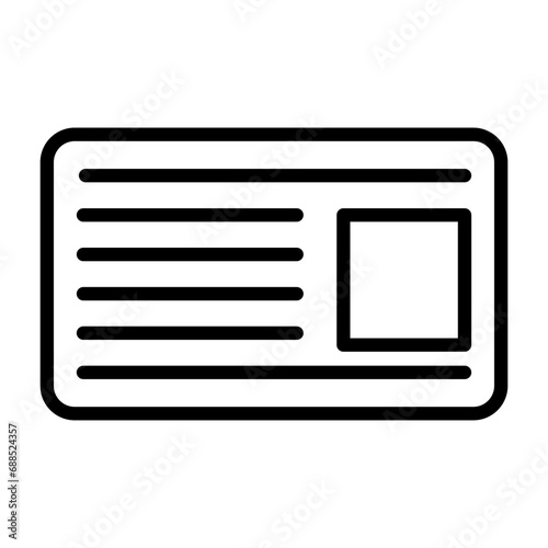 Obraz na płótnie Id card Icon w salonie