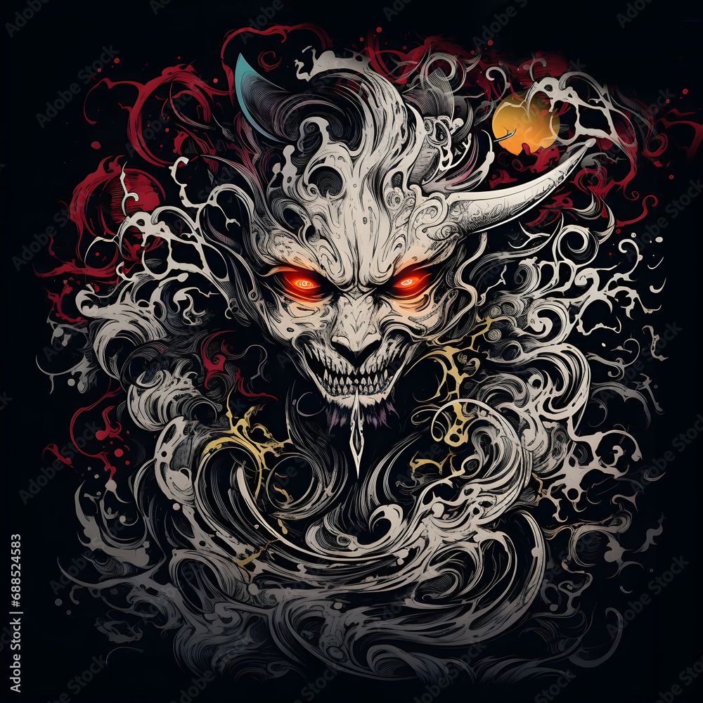 Mythology Fantasy Demon Creature AI Digital Art