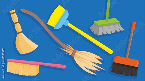 set of cleaning tools