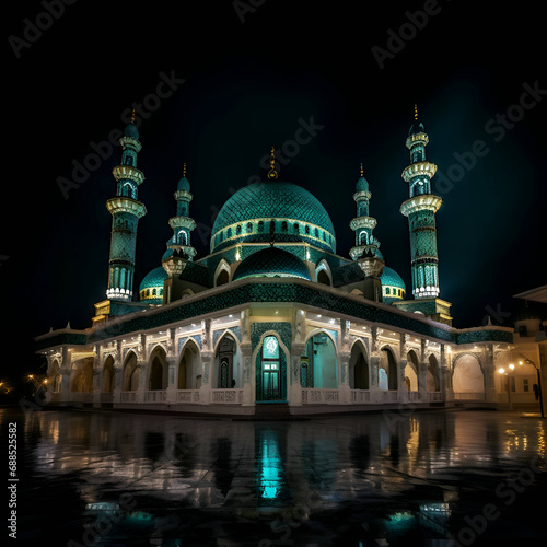 Mosque at night in Kuala Terengganu- Malaysia