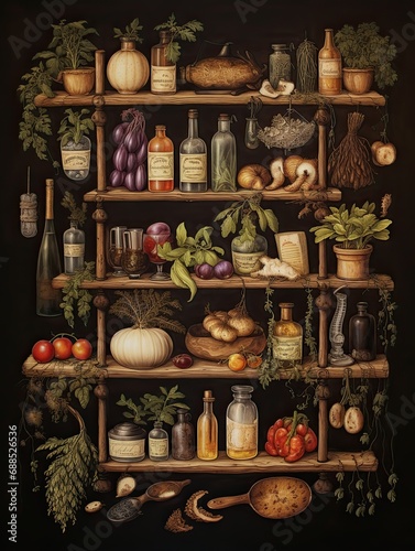 Delectable Dishes, Ingredients, and Famous Chefs: A Collection of Culinary Wall Art © Michael