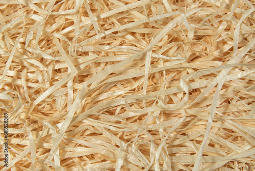 Wooden sawdust shavings background