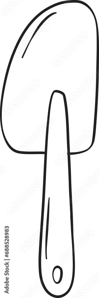 Baking spatula Cooking outline doodle