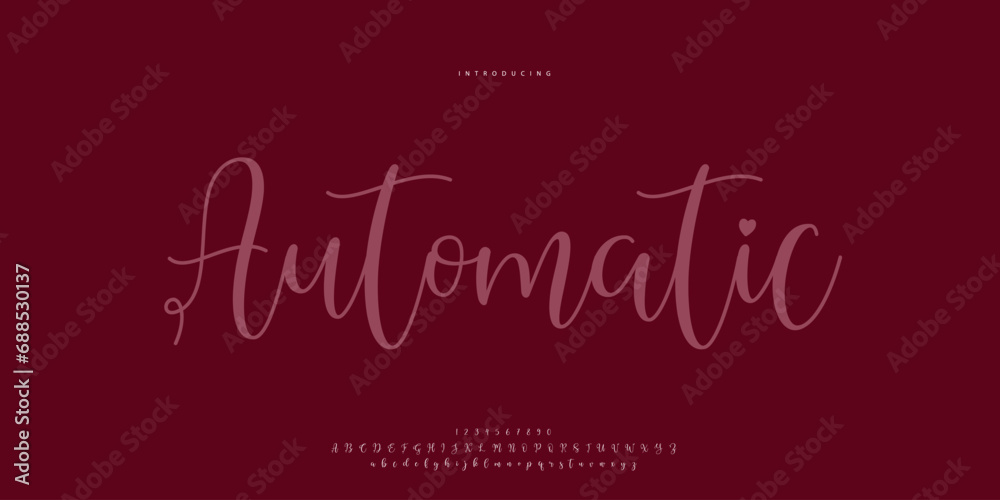 Abstract Fashion font alphabet. Minimal modern urban fonts for logo, brand etc. Typography Calligraphy typeface uppercase lowercase and number. vector illustration