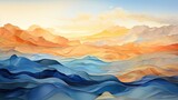 Abstract watercolors of dunes