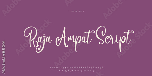 Abstract Fashion font alphabet. Minimal modern urban fonts for logo, brand etc. Typography Calligraphy typeface uppercase lowercase and number. vector illustration