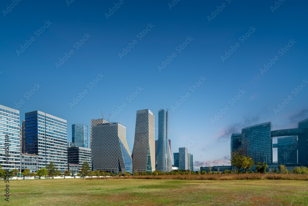 Street View of Hangzhou Qiantang North Bank Financial Center