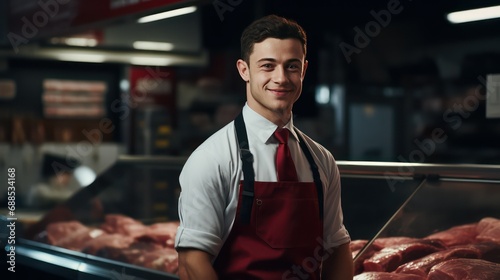 butcher with meat
