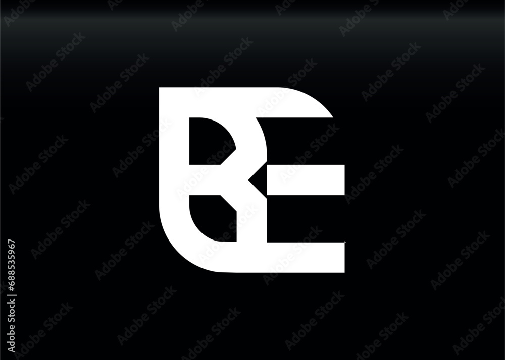 Monogram Letter BE Logo Design vector template Monogram Letter BE Logo Design vector template