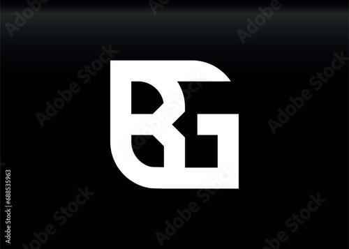 Monogram Letter BG Logo Design vector template