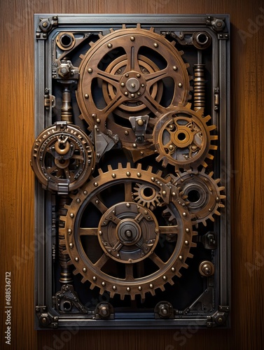 Functional Mechanical Wall Art: Gears, Levers, and Springs in Captivating Display