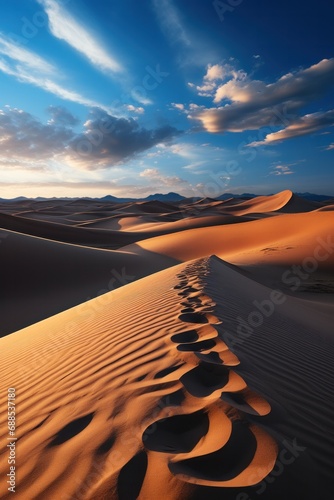 Fantastic sand dunes in the Namibian desert