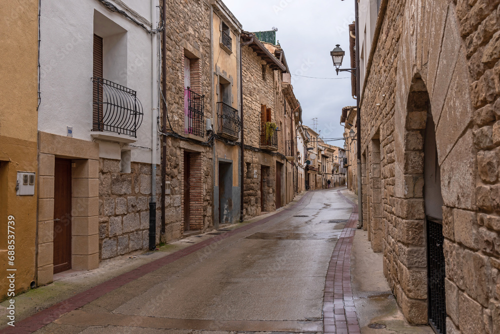 Street in the old town of Miranda de Arga, Navarra