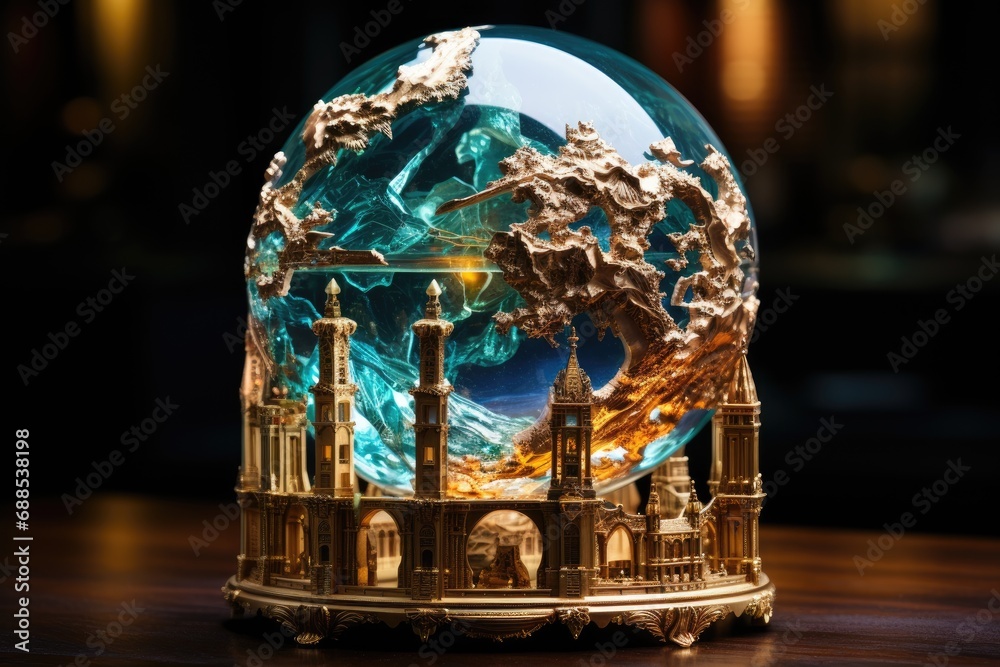 Miniature World in a Glass Globe Miniature World in a Glass Globe