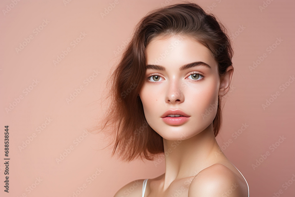 young woman portrait skincare commercial photography, Generative AI young woman portrait skincare commercial photography, Generative AI