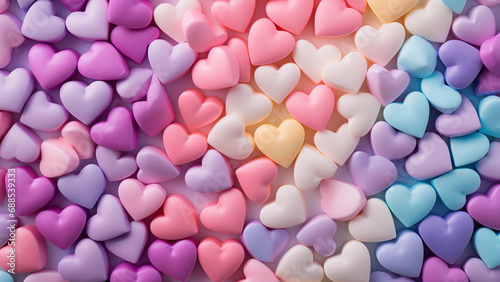 Heart sugar image in various colors