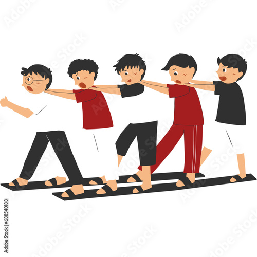 Boys in clog competition