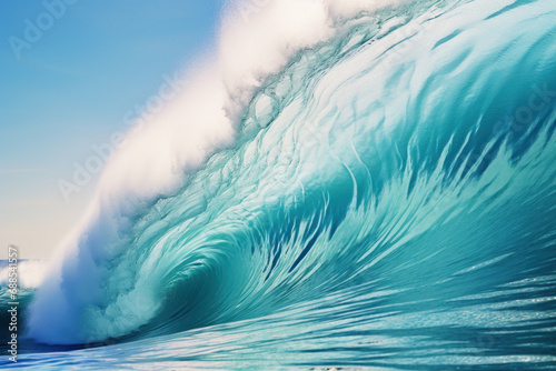 Blue ocean surfing wave © ekim