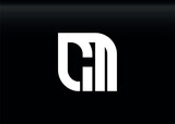 Monogram Letter CM Logo Design vector template
