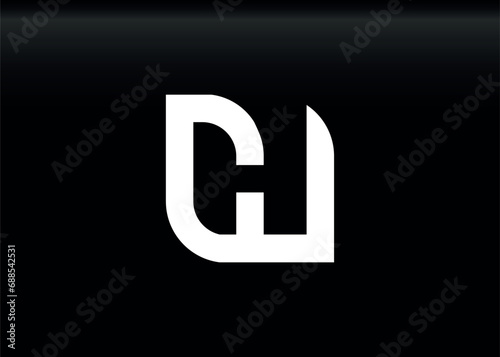 Monogram Letter CU Logo Design vector template