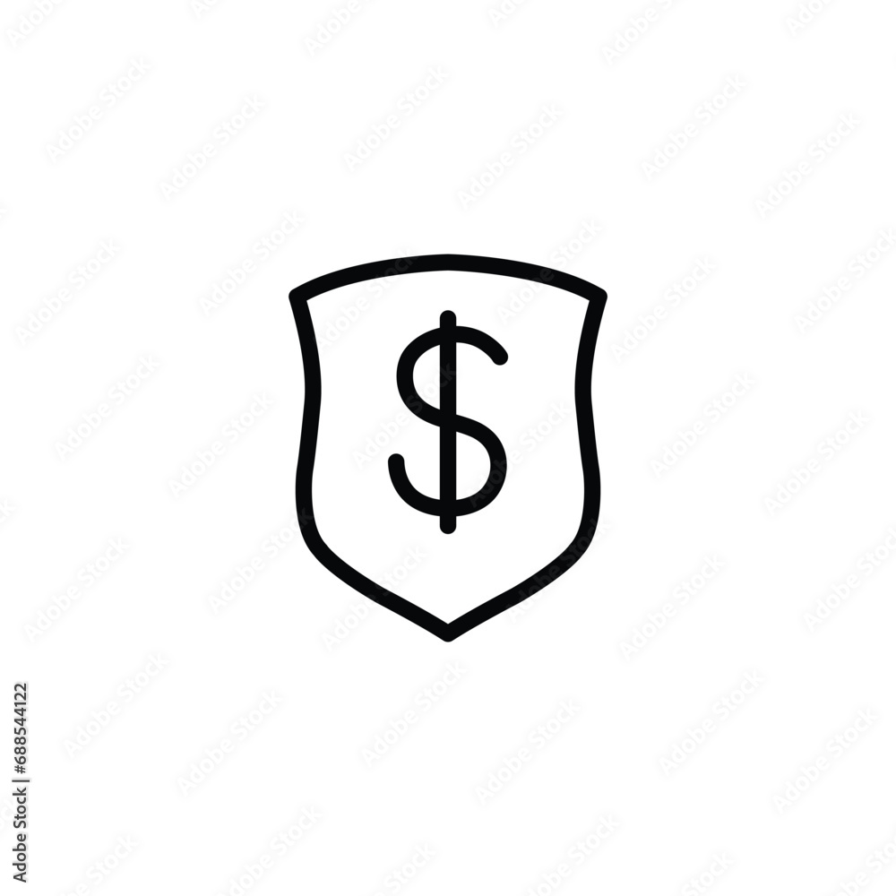protect money icon vector shield savings protection icon protect money icon vector shield savings protection icon