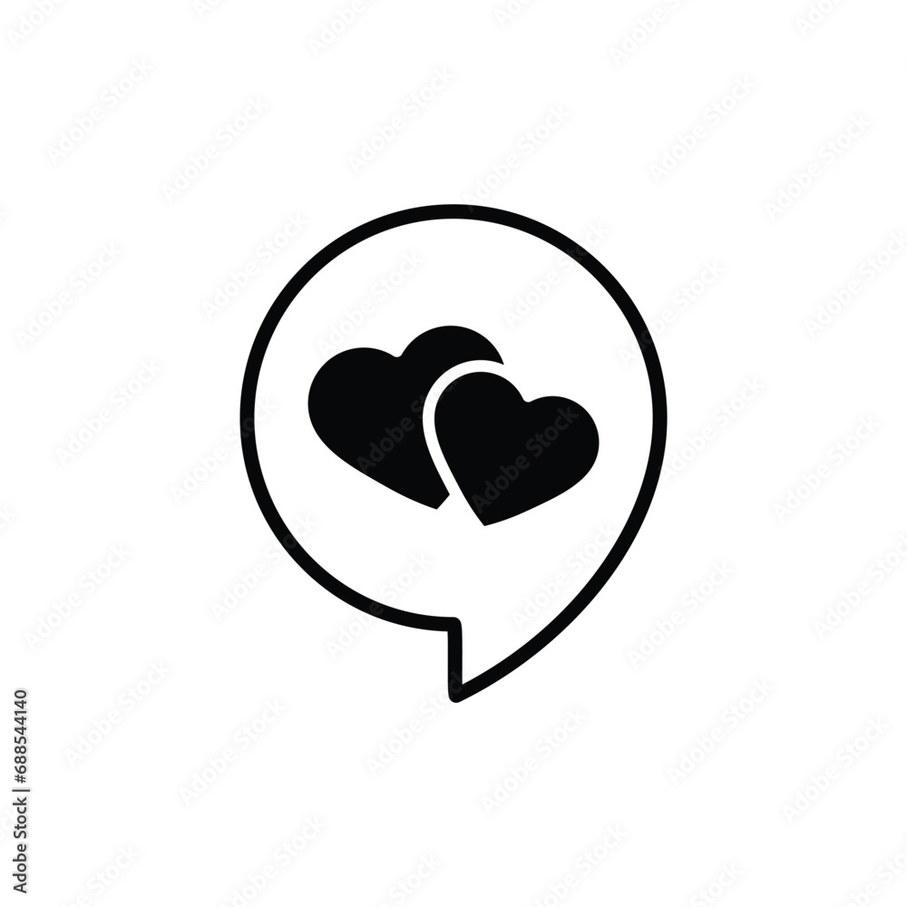 heart icon. love chat icon vector. love sign valentines day icon heart icon. love chat icon vector. love sign valentines day icon