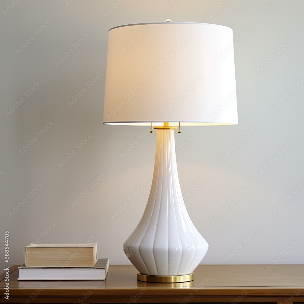 closeup of a table lamp in a modern stylish interior - product concept design