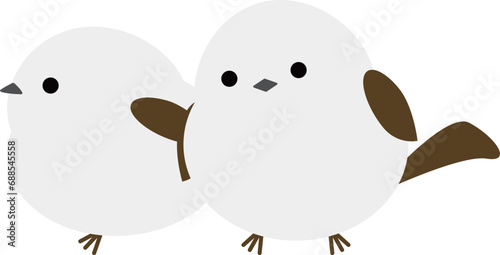 シマエナガ団子　2羽