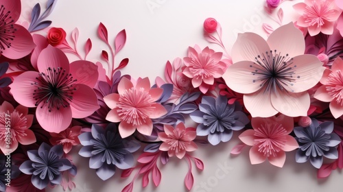 Handcrafted Paper Flowers in Valentine's Day Festive Arrangement