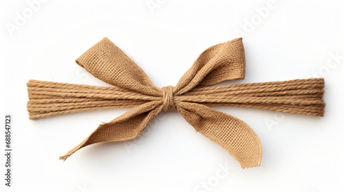 Twine string tied in a bow photo
