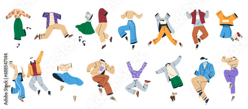 Fototapeta Naklejka Na Ścianę i Meble -  Clothes vector illustration. The clothes concept encompasses wide spectrum styles, preferences, and fashion philosophies Textile innovation plays pivotal role in shaping future sustainable