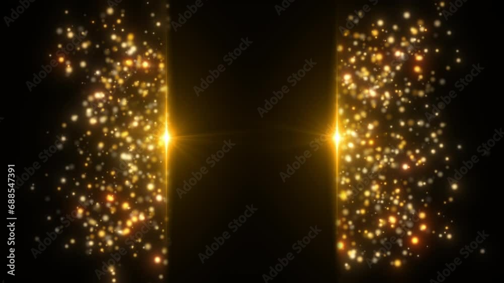 golden sparkles isolated video effects