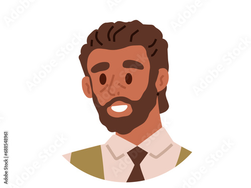 Person icon vector illustration. Faces reflect unique identity and individuality each person Personal connections and relationships add depth and meaning to persons life Special individuals leave